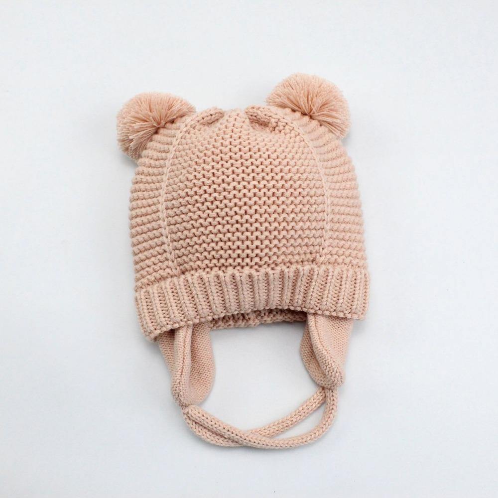 Baby Cotton Knitted Earflap Beanie Bonnet Cap - Baby Bubble Store