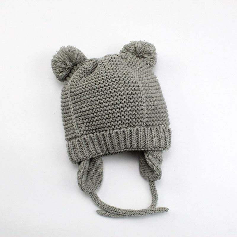 Baby Cotton Knitted Earflap Beanie Bonnet Cap - Baby Bubble Store