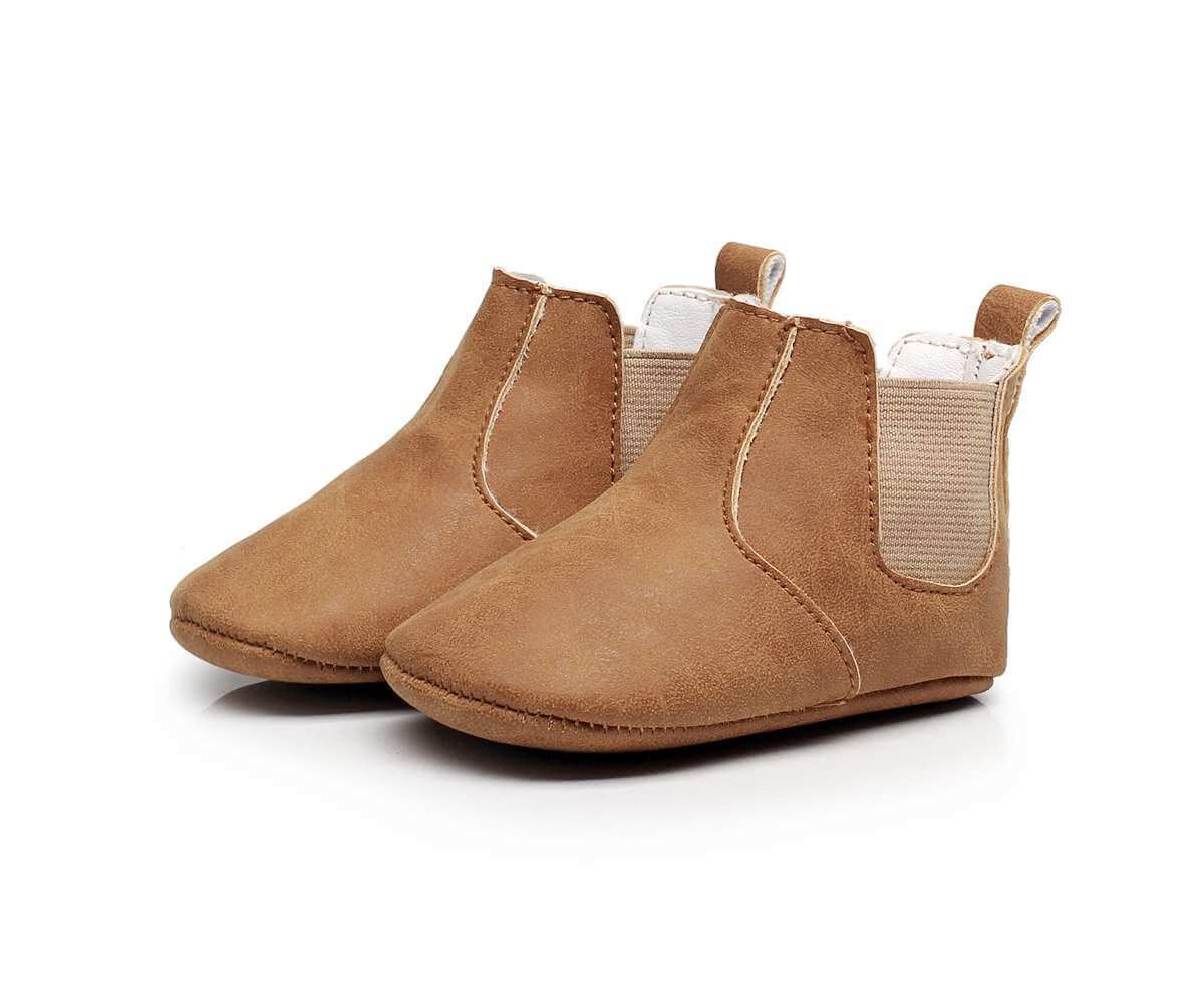 Baby Elastic PU Leather Boots - Baby Bubble Store