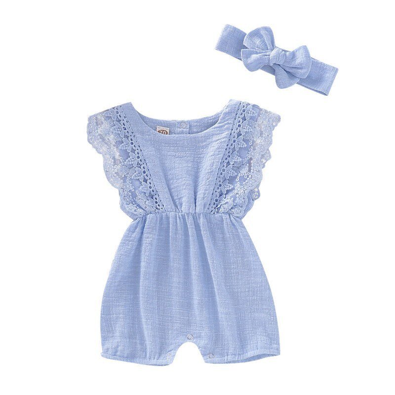 Baby Girl Lace Romper - Baby Bubble Store