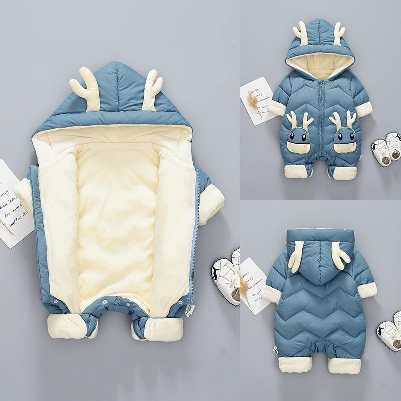 Baby Thick Winter Jumpsuit - Baby Bubble Store