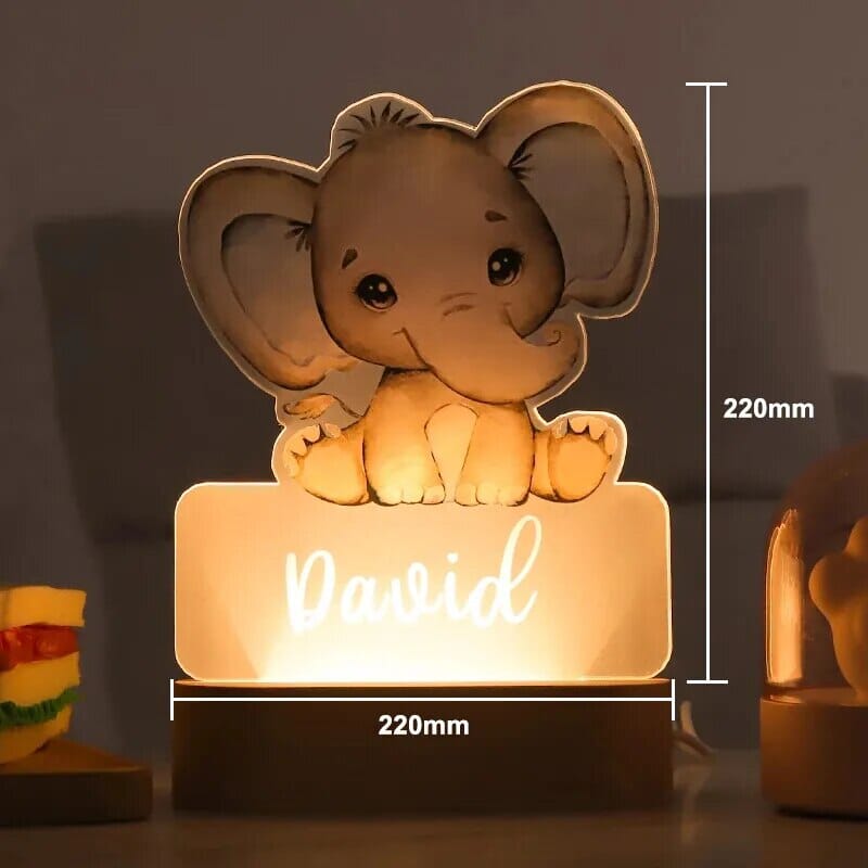 Personalised Baby Animal LED USB Night Light - Baby Bubble Store