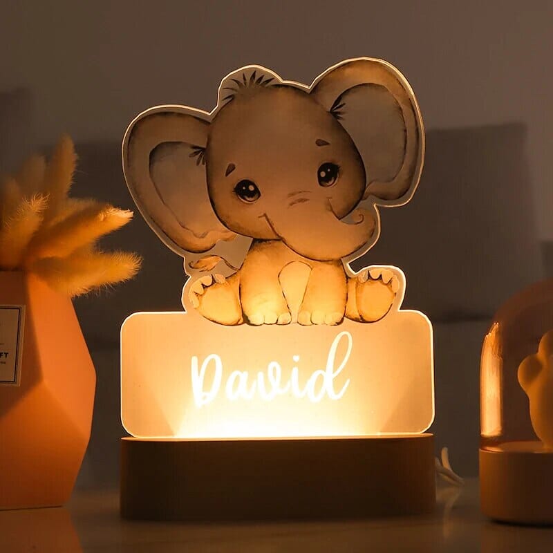 Personalised Baby Animal LED USB Night Light - Baby Bubble Store