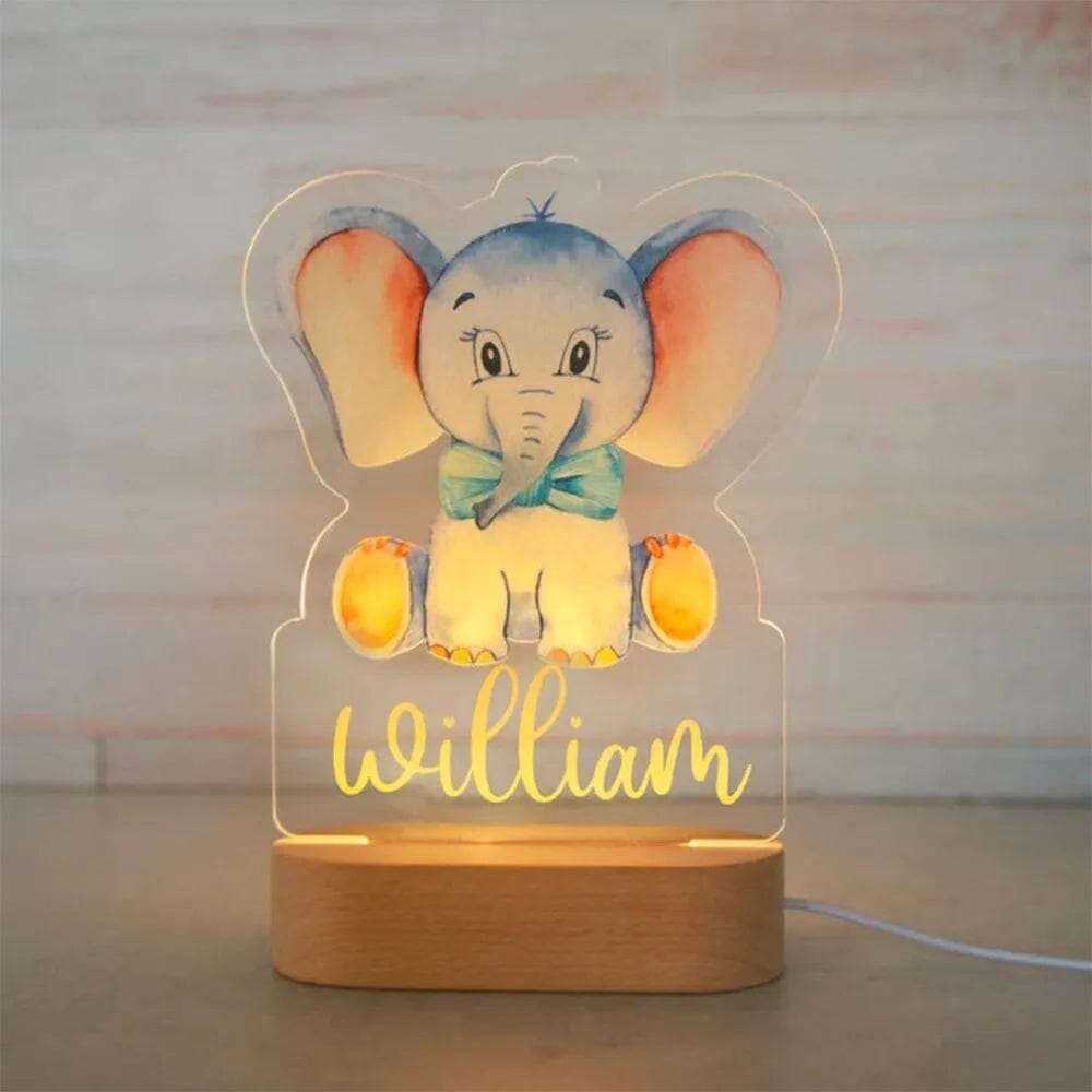 Personalised Baby Animal LED USB Night Light - Baby Bubble Store