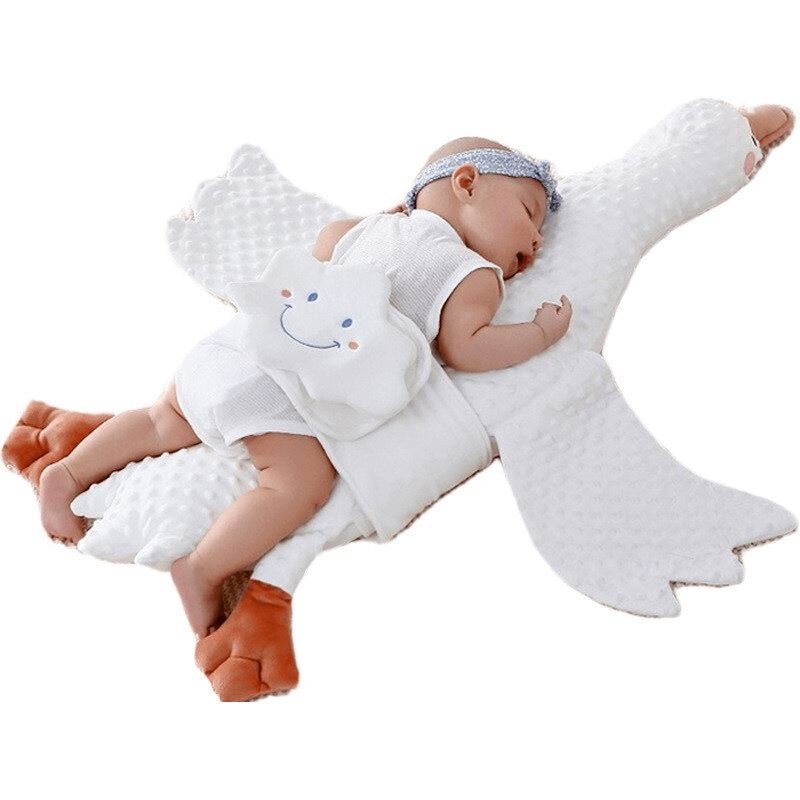 White Goose Stuffed Baby Pillow - Baby Bubble Store